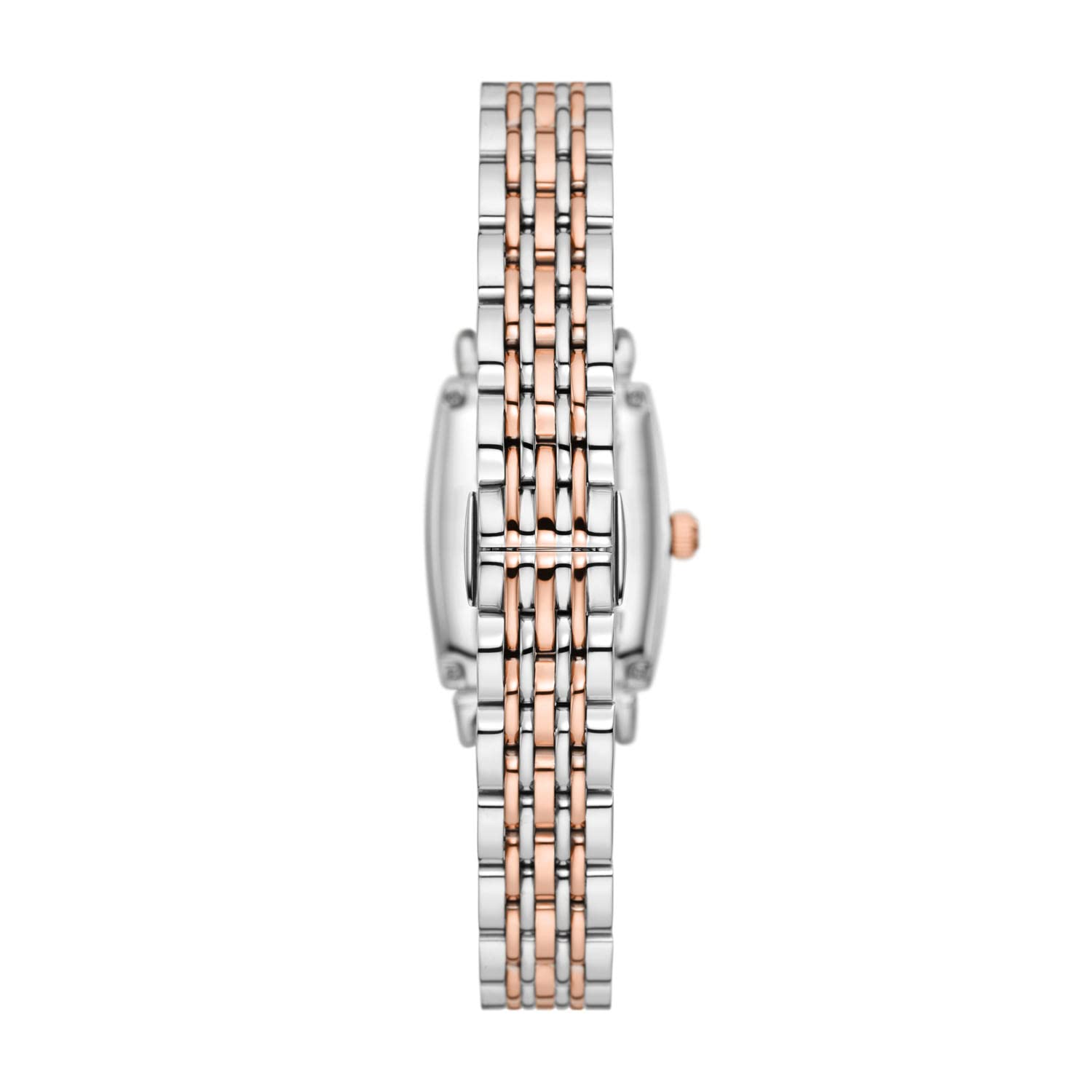  Shop Authentic Emporio Armani Gianni T Bar White Mother Of Pearl Dial Two Tone Steel Strap Watch For Women - AR11519 - Luxxuri