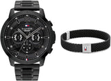  Shop Authentic Tommy Hilfiger Classic Chronograph Black Dial Black Steel Strap Watch For Men - 1710494 - Luxxuri
