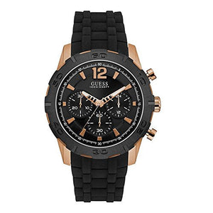  Shop Authentic Guess Caliber Chronograph Black Dial Black Rubber Strap Watch for Men  - W0864G2 - Luxxuri