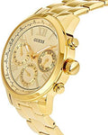  Shop Authentic Guess Sunrise Chronograph Gold Dial Gold Steel Strap Watch For Women - W0330L1 - Luxxuri