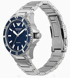  Shop Authentic Emporio Armani Meccanico Automatic Blue Dial Silver Steel Strap Watch For Men - AR60059 - Luxxuri