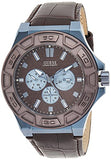  Shop Authentic Guess Force Quartz Brown Dial Brown Leather Strap Watch For Men - W0674G5 - Luxxuri