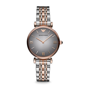  Shop Authentic Emporio Armani Gianni T Bar Grey Dial Two Tone Stainless Steel Watch For Women - AR1725 - Luxxuri