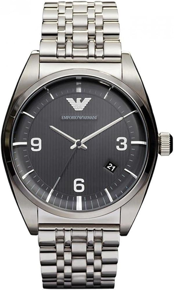  Shop Authentic Emporio Armani Classic Analog Black Dial Silver Steel Strap Watch For Men - AR0369 - Luxxuri