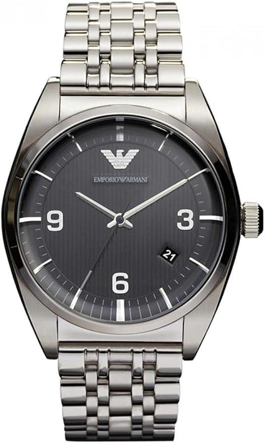  Shop Authentic Emporio Armani Classic Analog Black Dial Silver Steel Strap Watch For Men - AR0369 - Luxxuri