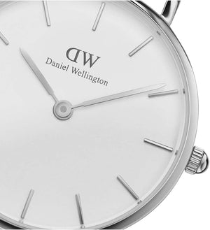  Shop Authentic Daniel Wellington Classic Petite York White Dial Brown Leather Strap Watch For Women - DW00100244 - Luxxuri