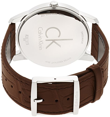  Shop Authentic Calvin Klein City Brown Dial Brown Leather Strap Watch for Men - K2G211GK - Luxxuri