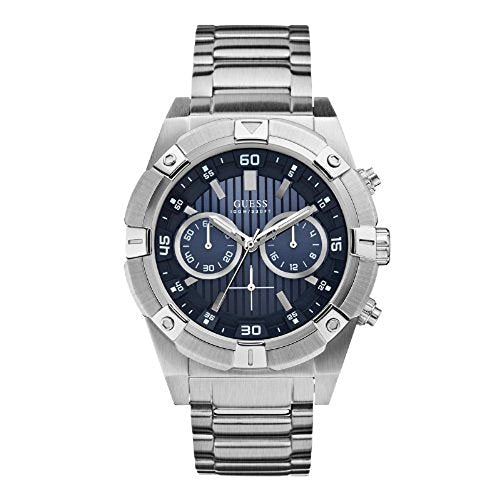  Shop Authentic Guess Jolt Chronograph Blue Dial Silver Steel Strap Watch for Men - W0377G2 - Luxxuri