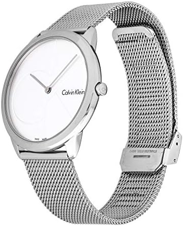  Shop Authentic Calvin Klein Minimal Silver Dial Silver Mesh Bracelet Watch for Men - K3M2112Z - Luxxuri