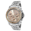  Shop Authentic Michael Kors Everest Chronograph Gold Dial Silver Steel Strap Watch For Women - MK5870 - Luxxuri