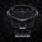  Shop Authentic Daniel Wellington Iconic Link Ceramic Black Dial Black Steel Strap Watch For Women - DW00100414 - Luxxuri