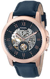  Shop Authentic Fossil Grant Mechanical Blue Dial Blue Leather Strap Watch for Men - ME3054 - Luxxuri