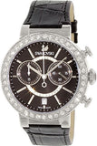  Shop Authentic Swarovski Citra Sphere Chronograph Black Dial Black Leather Strap Watch for Women - 5027131 - Luxxuri
