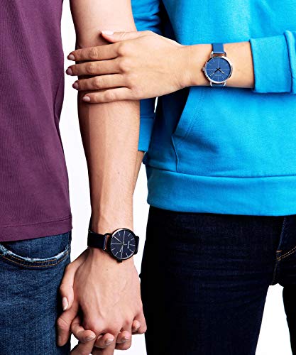  Shop Authentic Calvin Klein Even Blue Dial Blue Leather Strap Watch for Men - K7B214VN - Luxxuri