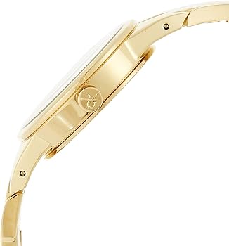 Calvin Klein Snake Silver Dial Yellow Gold Steel Strap Watch For Women - K6E23546