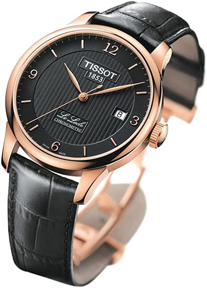  Shop Authentic Tissot Le Locle Chronometer Black Dial Black Leather Strap Watch For Men - T006.408.36.057.00 - Luxxuri