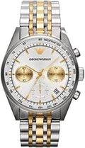  Shop Authentic Emporio Armani Sportivo Chronograph Silver Dial Two Tone Steel Strap Watch For Men - AR5999 - Luxxuri