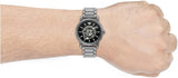  Shop Authentic Emporio Armani Meccanico Automatic Skeleton Black Dial Silver Steel Strap Watch For Men - AR60021 - Luxxuri