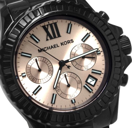  Shop Authentic Michael Kors Everest Quartz Rose Gold Dial Black Steel Strap Watch For Women - MK5872 - Luxxuri