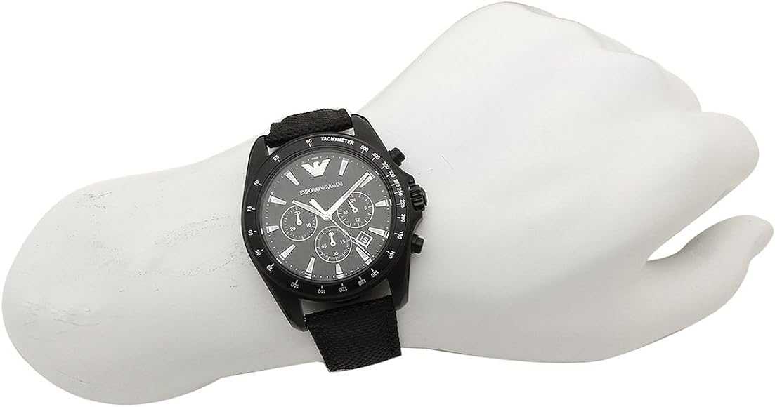  Shop Authentic Emporio Armani Sigma Chronograph Black Dial Black Leather Strap Watch For Men - AR6131 - Luxxuri