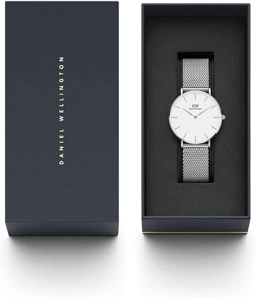  Shop Authentic Daniel Wellington Petite Sterling Quartz White Dial Silver Mesh Bracelet Watch For Men - DW00100306 - Luxxuri
