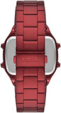  Shop Authentic Fossil Retro Analog-Digital Black Dial Red Steel Strap Watch for Men - FS5897 - Luxxuri