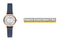  Shop Authentic Emporio Armani Gianni T-Bar Analog Mother of Pearl Dial Blue Leather Strap Watch For Women - AR11468 - Luxxuri