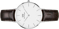  Shop Authentic Daniel Wellington Classic Petite York White Dial Black Leather Strap Watch For Women - DW00100188 - Luxxuri