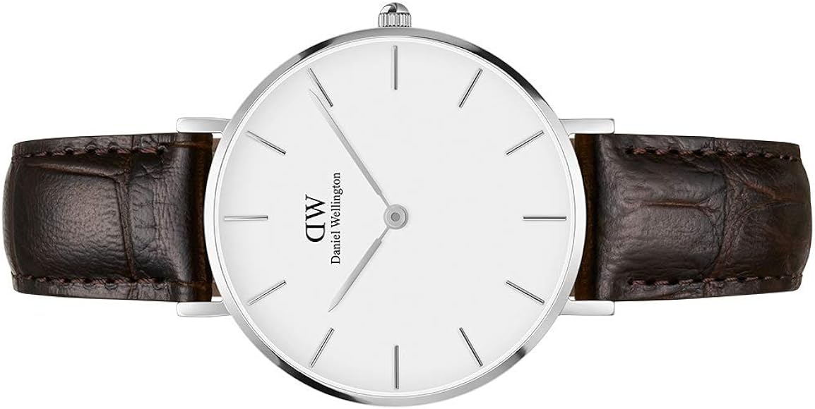  Shop Authentic Daniel Wellington Classic Petite York White Dial Black Leather Strap Watch For Women - DW00100188 - Luxxuri