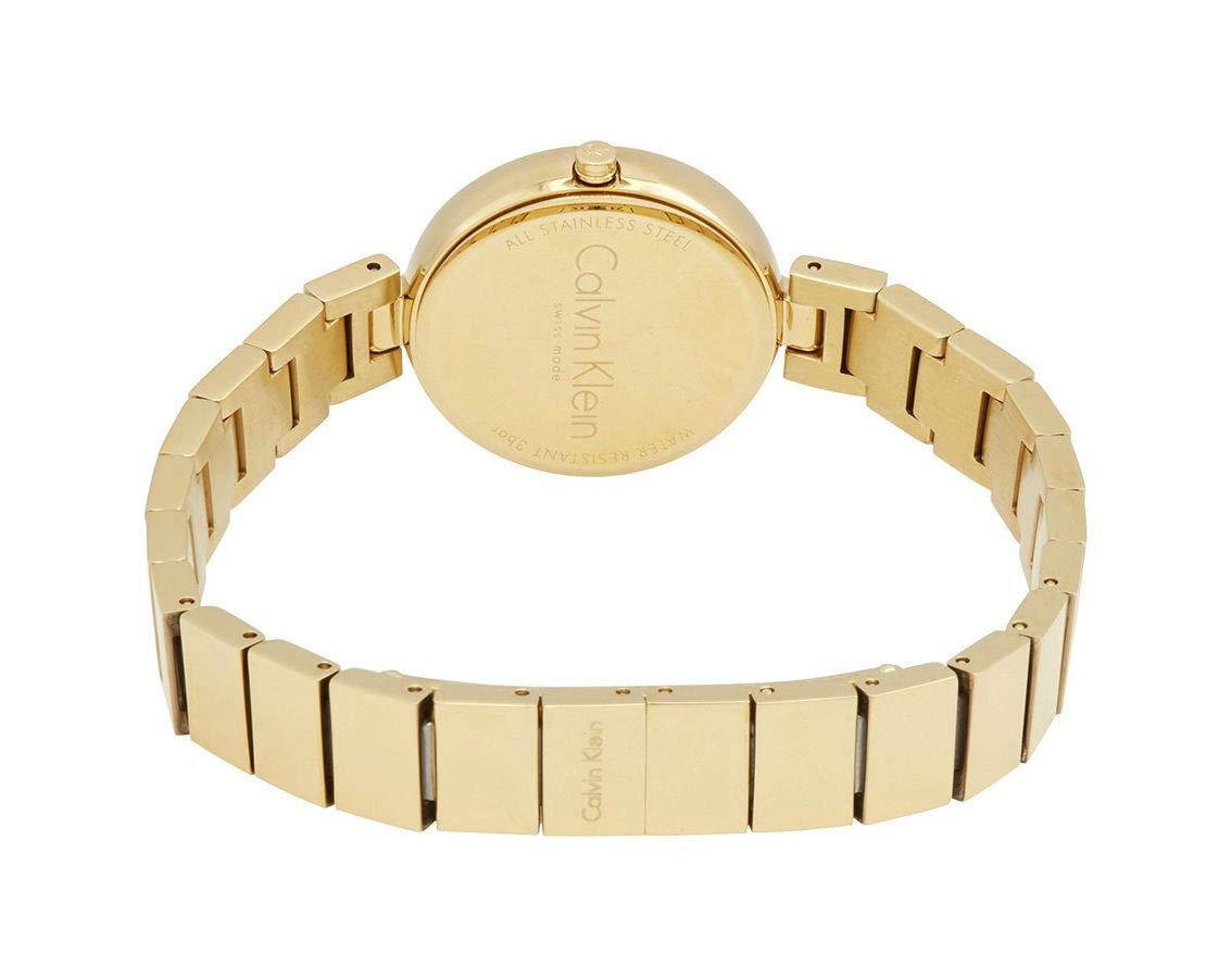  Shop Authentic Calvin Klein Authentic Silver Dial Gold Steel Strap Watch for Women - K8G23546 - Luxxuri