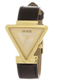  Shop Authentic Guess Fame Quartz Gold Dial Black Leather Strap Watch For Women - GW0548L3 - Luxxuri