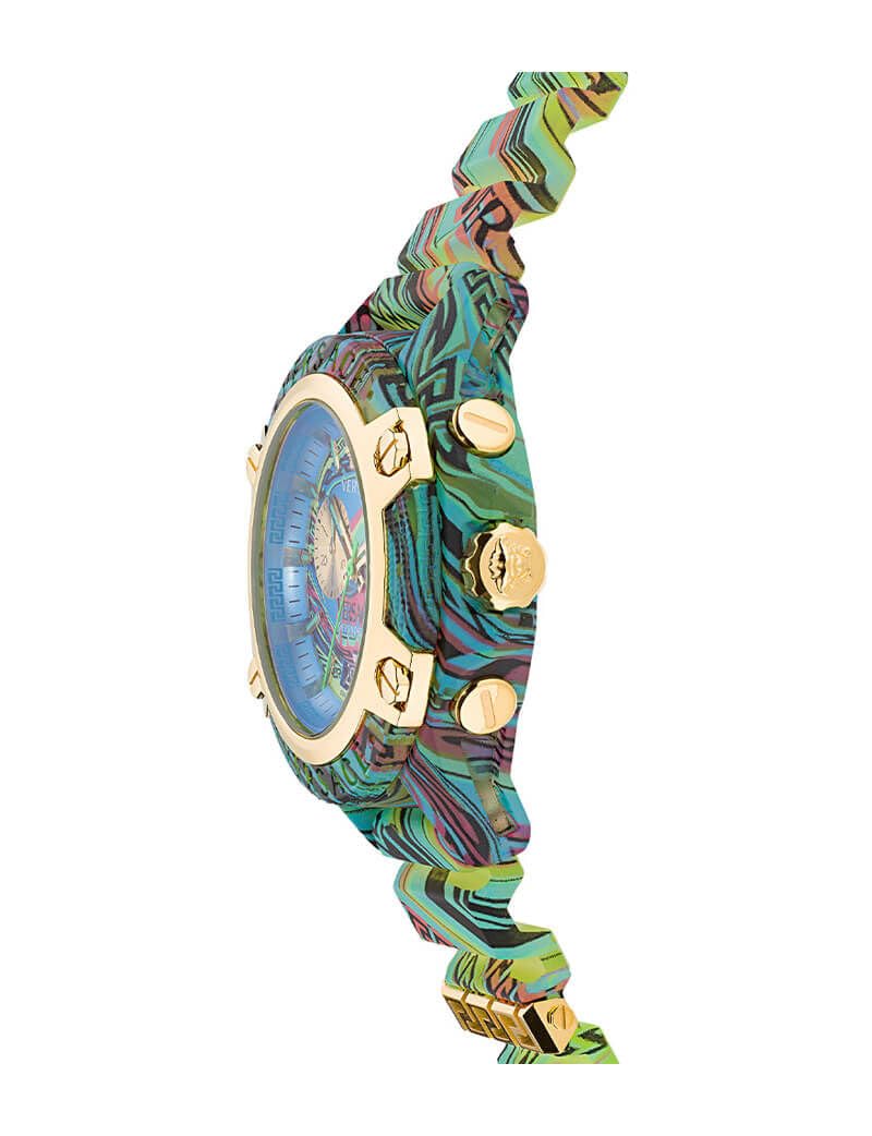  Shop Authentic Versace Icon Active Chronograph Blue Dial Green Rubber Strap Watch For Men - VEZ701322 - Luxxuri