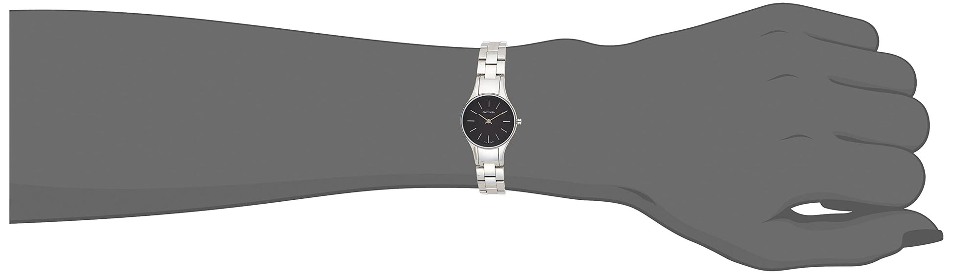 Shop Authentic Calvin Klein Simplicity Black Dial Silver Steel Strap Watch for Women - K4323130 - Luxxuri