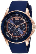  Shop Authentic Guess Maverick Blue Dial Blue Rubber Strap Watch for Men - W0485G1 - Luxxuri