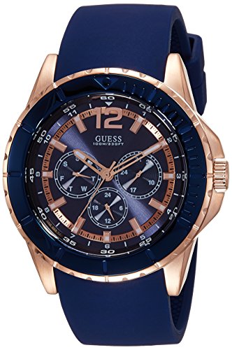  Shop Authentic Guess Maverick Blue Dial Blue Rubber Strap Watch for Men - W0485G1 - Luxxuri