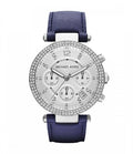  Shop Authentic Michael Kors Parker White Dial Navy Blue Leather Strap Watch for Women - MK2293 - Luxxuri