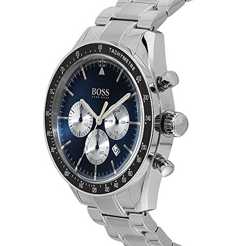  Shop Authentic Hugo Boss Chronograph Blue Dial Silver Steel Strap Watch for Men - 1513630 - Luxxuri