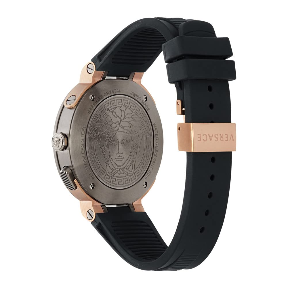  Shop Authentic Versace V Extreme Chronograph Brown Tone Dial Black Rubber Strap Watch for Men - VCN030017 - Luxxuri