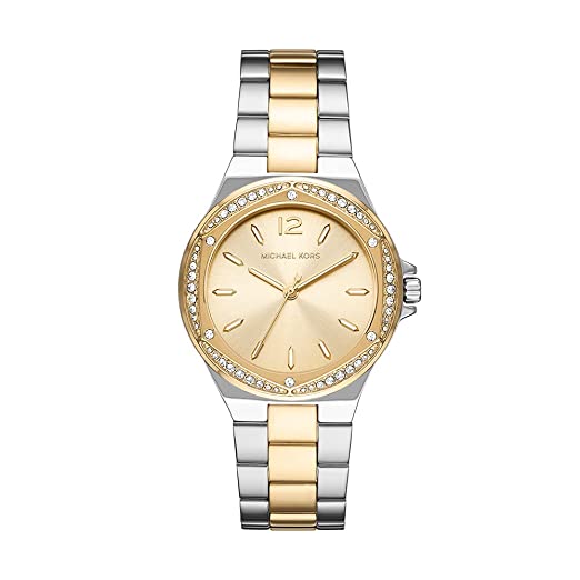  Shop Authentic Michael Kors Lennox Three-Hand Gold Dial Two Tone Steel Strap Watch For Women  - MK6988 - Luxxuri