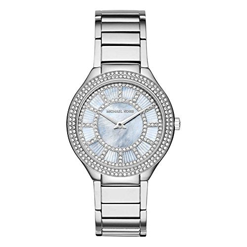  Shop Authentic Michael Kors Kerry Mother of Pearl Dial Silver Stainless Steel Strap Watch for Women - MK3395 - Luxxuri