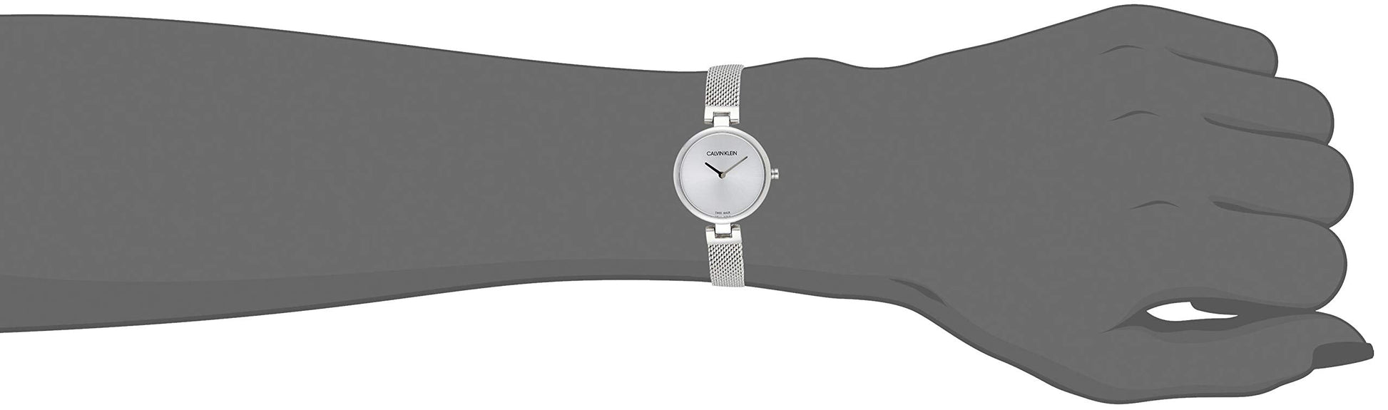  Shop Authentic Calvin Klein Authentic White Dial Silver Mesh Bracelet Watch for Women - K8G23126 - Luxxuri