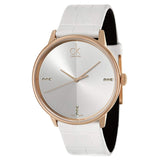  Shop Authentic Calvin Klein Accent White Dial White Leather Strap Watch for Men - K2Y2X6KW - Luxxuri
