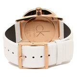  Shop Authentic Calvin Klein Accent White Dial White Leather Strap Watch for Men - K2Y2X6KW - Luxxuri