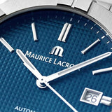  Shop Authentic Maurice Lacroix Aikon Automatic Date Blue Dial Blue Silicone Strap Watch For Men - AI6008-SS000-430-4 - Luxxuri