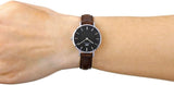  Shop Authentic Daniel Wellington Classic Petite Bristol Black Dial Brown Leather Strap Watch For Women - DW00100233 - Luxxuri