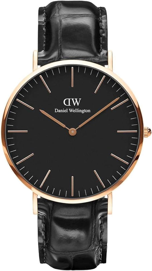  Shop Authentic Daniel Wellington Classic Reading Black Dial Black Leather Strap Watch For Men - DW00100129 - Luxxuri