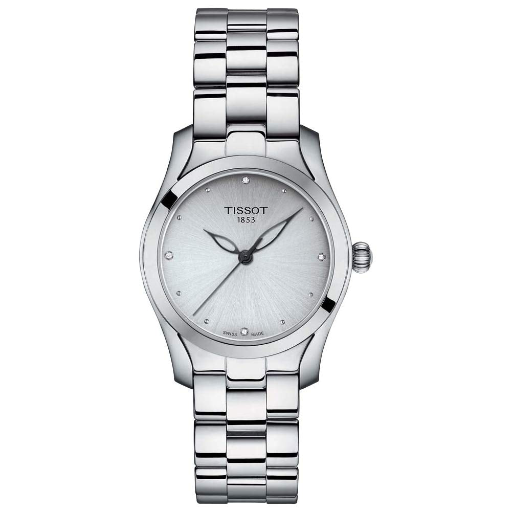  Shop Authentic Tissot T Wave Diamonds White Dial Silver Steel Strap Watch For Women - T112.210.11.036.00 - Luxxuri