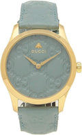  Shop Authentic Gucci G Timeless Quartz Blue Dial Blue Leather Strap Watch For Men - YA1264097 - Luxxuri