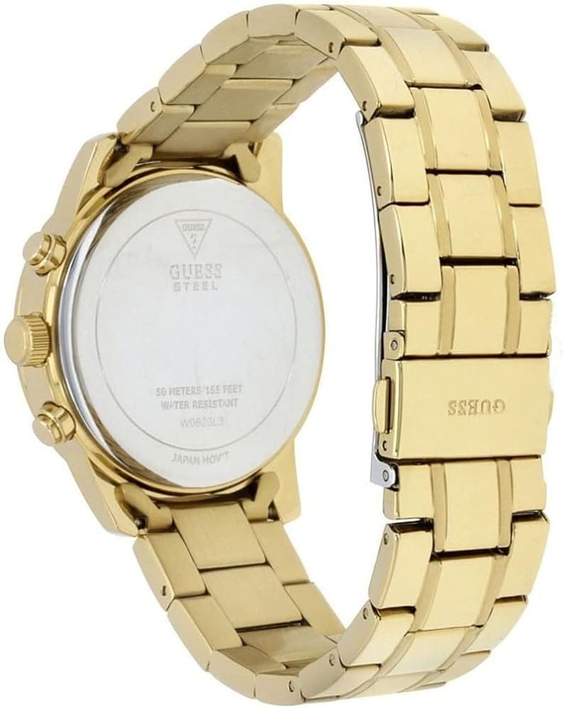  Shop Authentic Guess Mini Sunrise Diamonds Silver Dial Gold Steel Strap Watch for Women - W0623L3 - Luxxuri