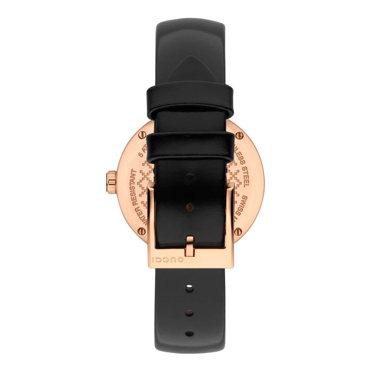  Shop Authentic Gucci Diamantissima Quartz Black Dial Black Leather Strap Watch for Women - YA141401 - Luxxuri